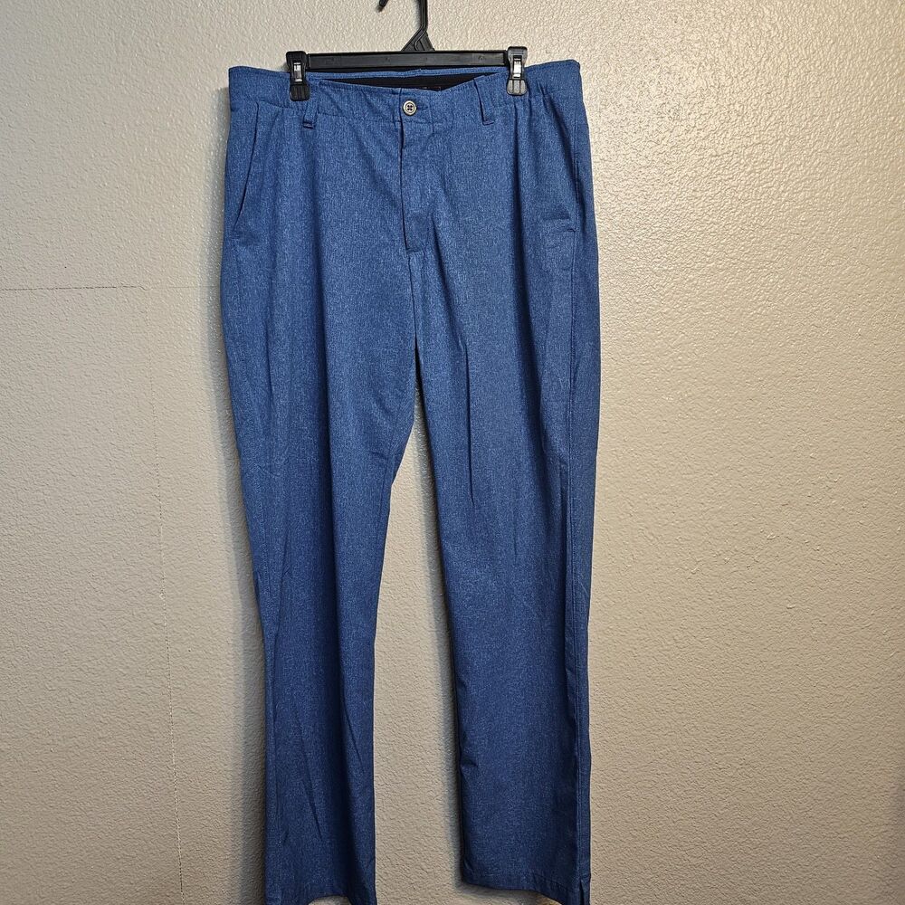 Under Armour Mens Golf Pants 36x34 Blue Performance Stretch Chino Athletic BB689